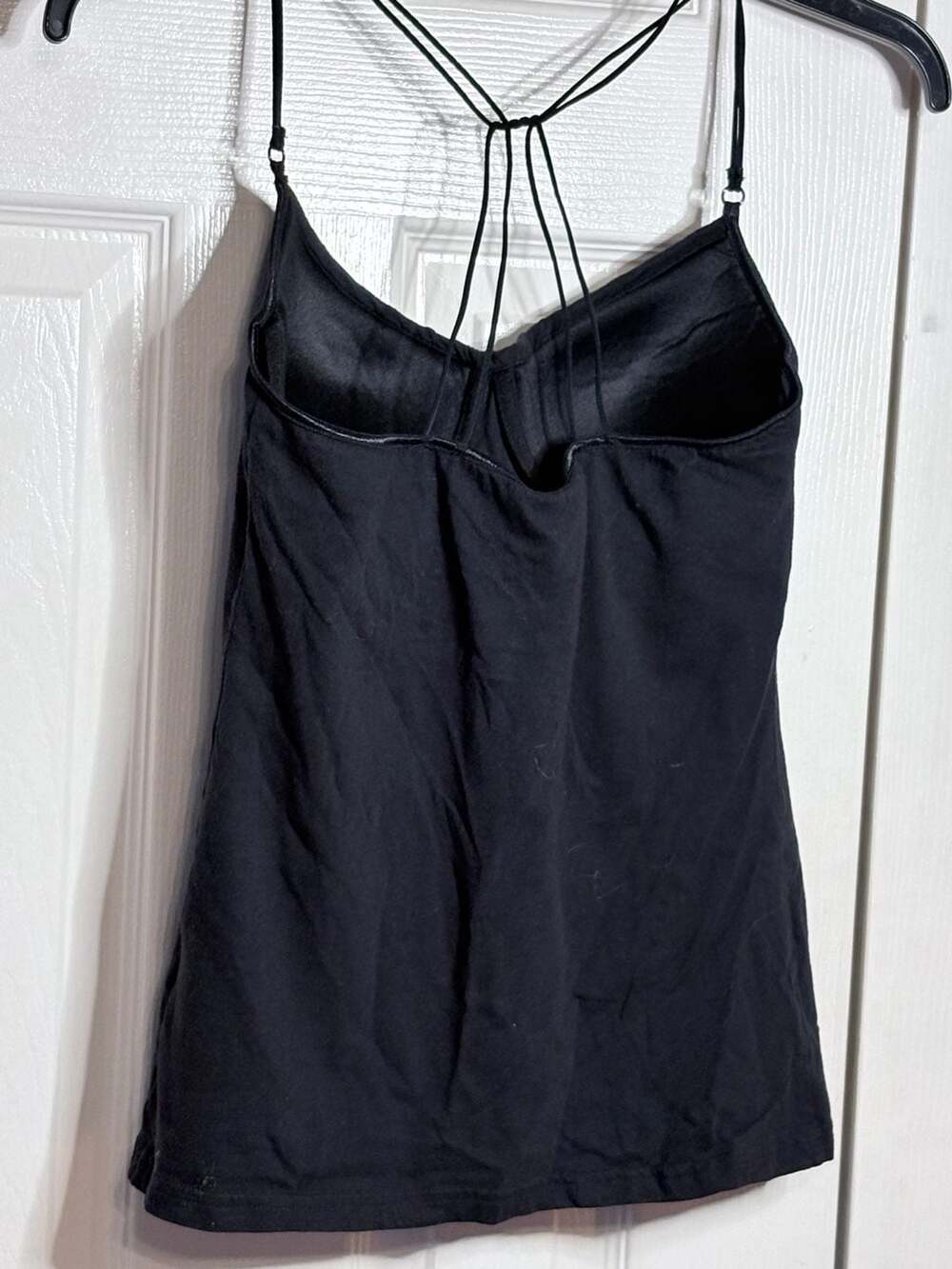 Lei Black Strappy Cami Tank Top Size L #645 - Picture 5 of 5